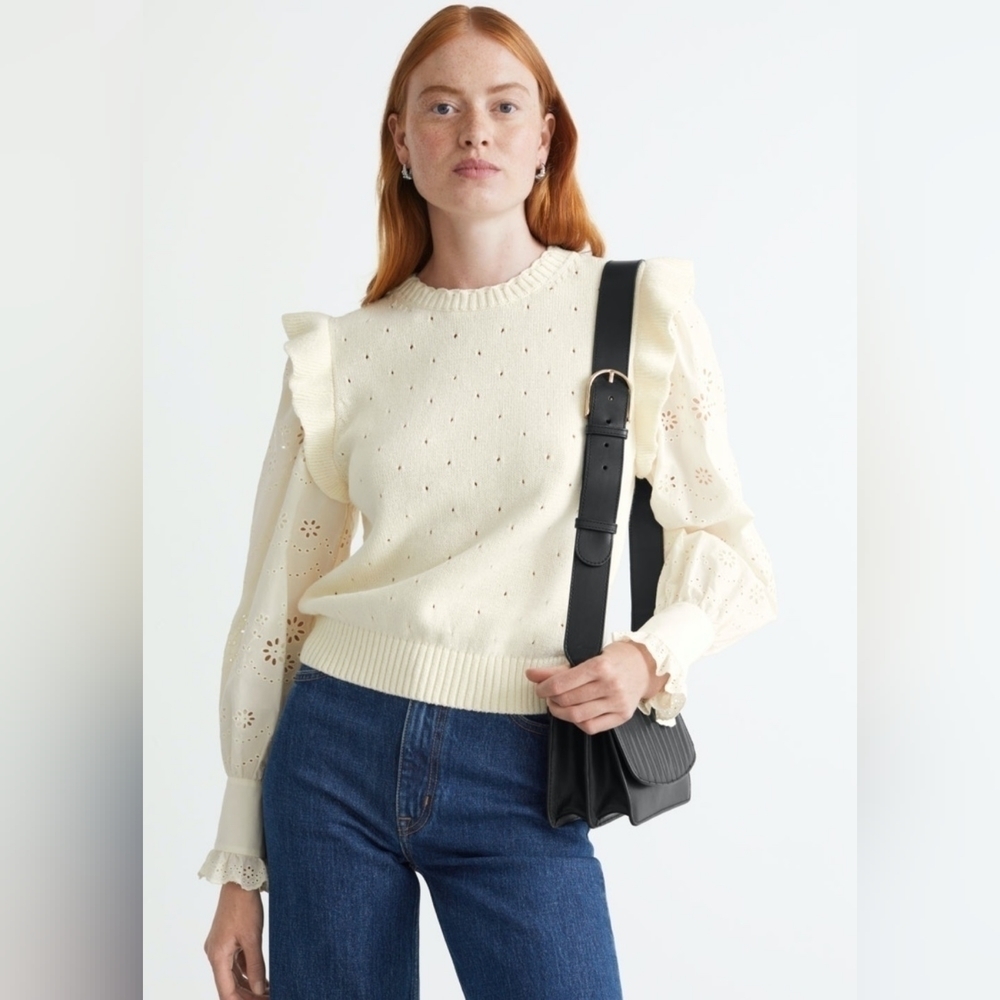 & Other Stories Knitted Embroidery Sweater